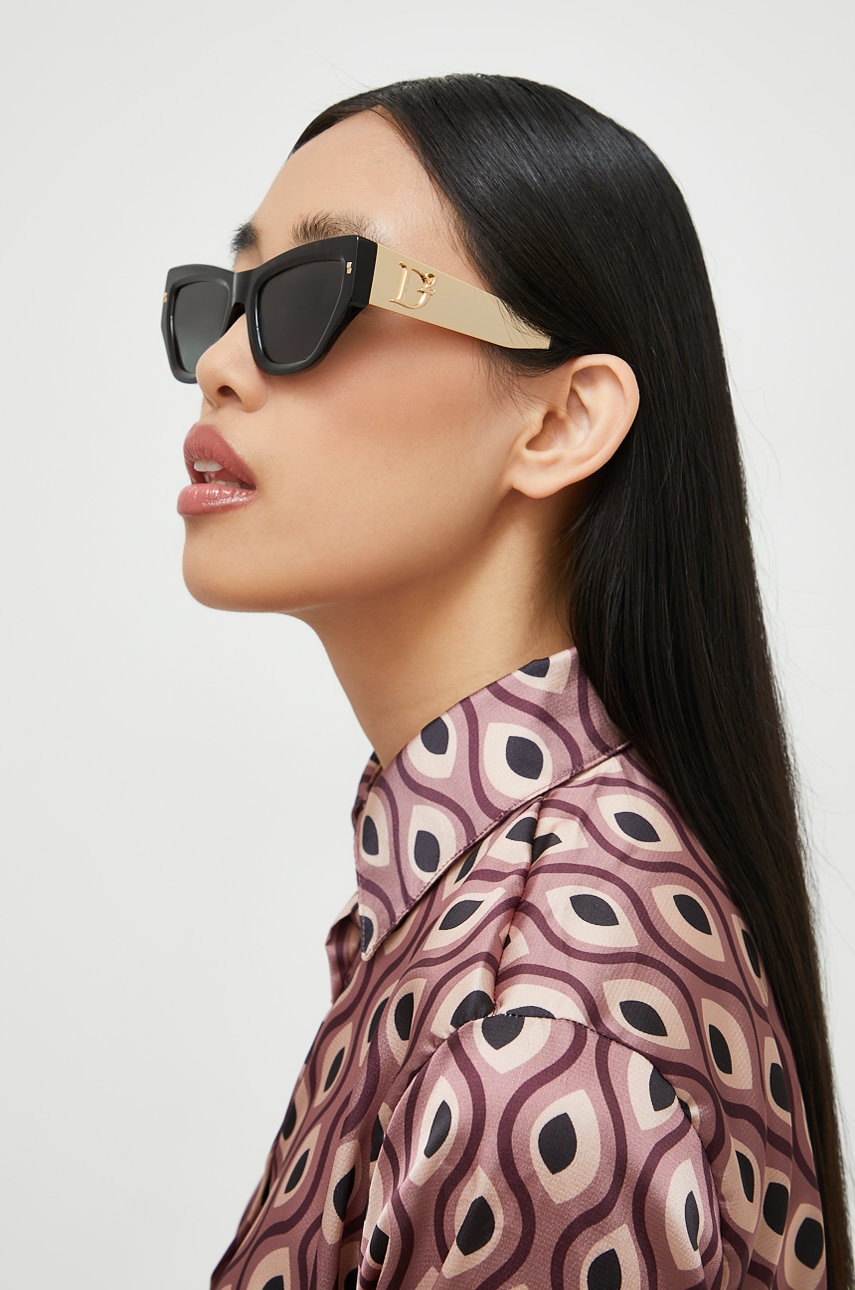 Dsquared2 ochelari de soare femei, culoarea auriu