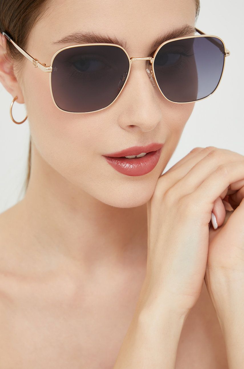 Chiara Ferragni okulary przeciwsłoneczne damskie kolor złoty