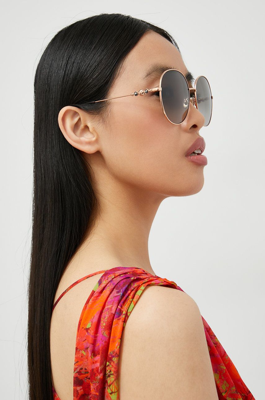 Jimmy Choo ochelari de soare femei, culoarea auriu Accesorii