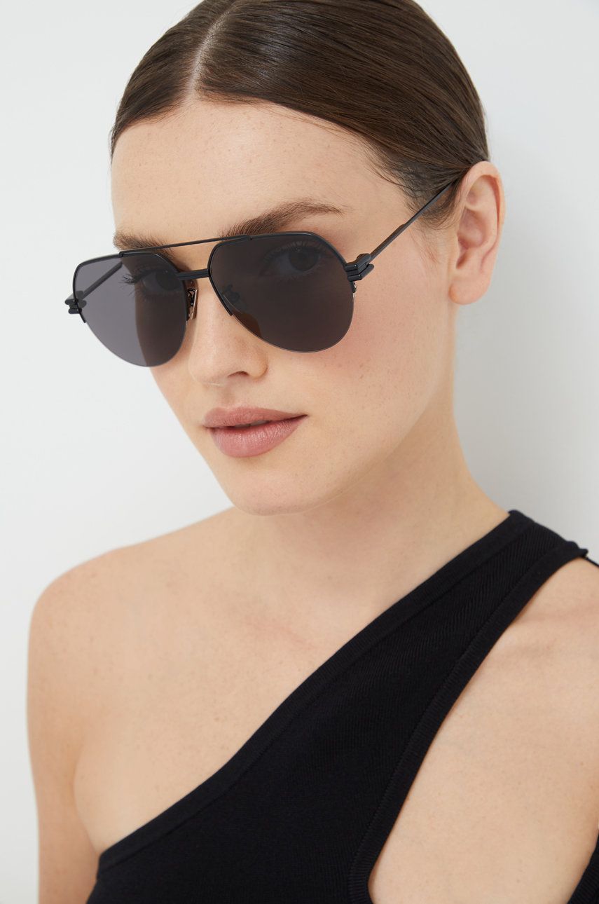 Bottega Veneta ochelari de soare femei, culoarea negru accesorii imagine noua gjx.ro