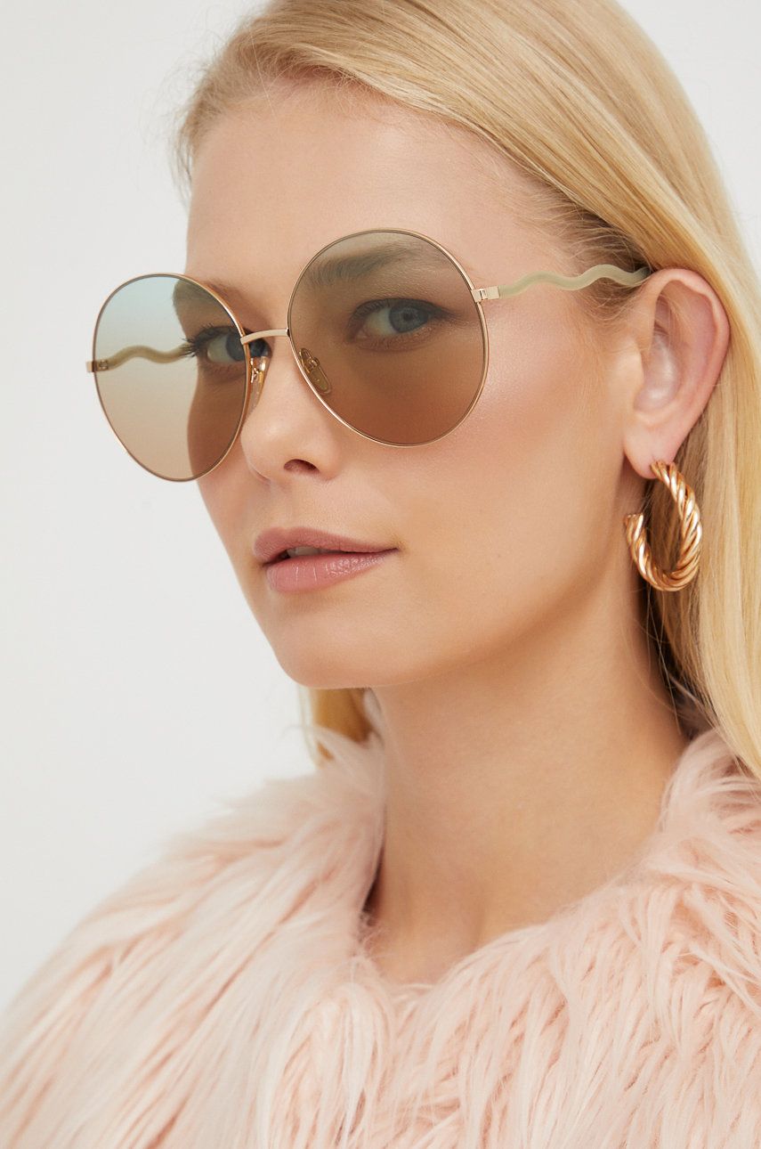 Chloé ochelari de soare femei, culoarea maro Accesorii imagine promotii 2022