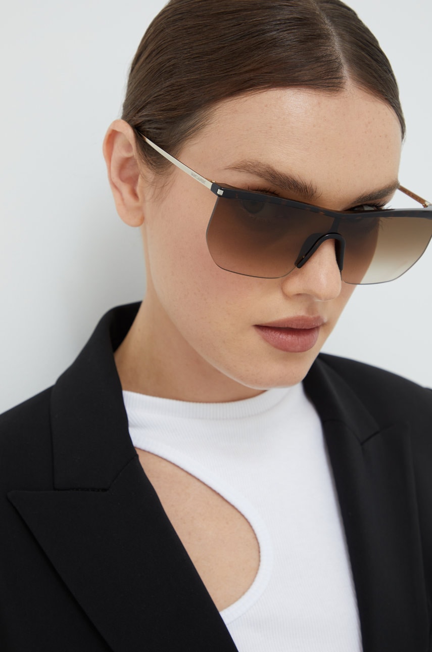 

Солнцезащитные очки Saint Laurent женские цвет коричневый