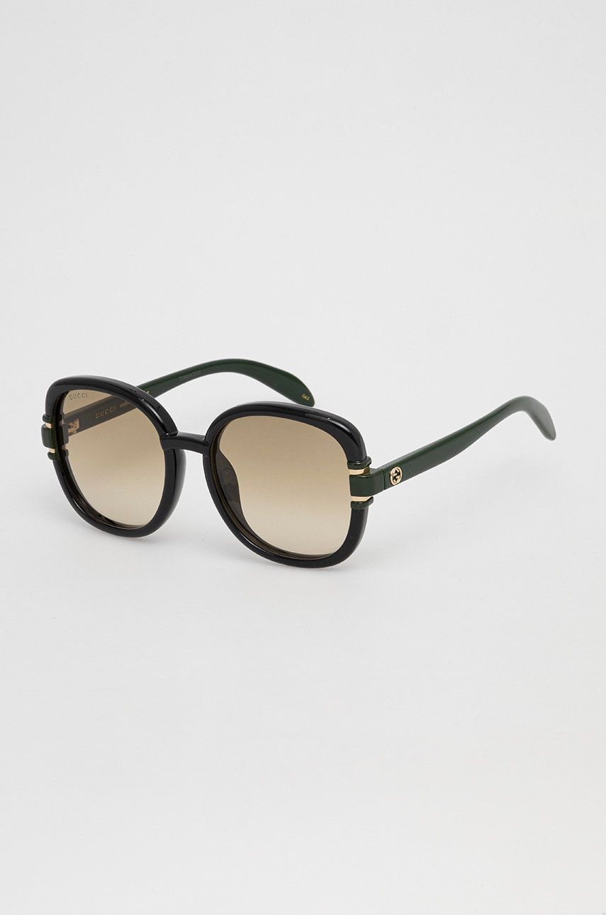 Okuliare - Slnečné okuliare Gucci dámske, zelená farba