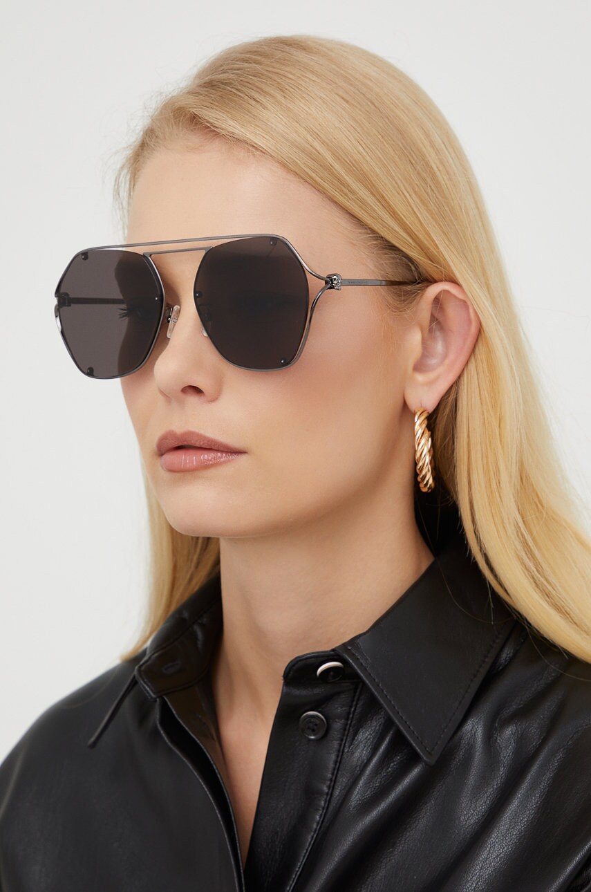 Alexander McQueen ochelari de soare femei, culoarea gri