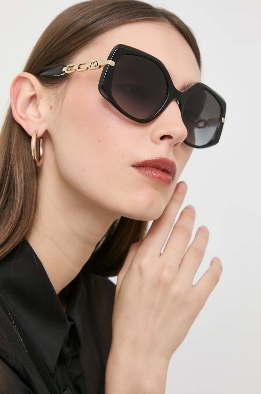 Michael Kors ochelari de soare femei, culoarea negru Accesorii imagine noua