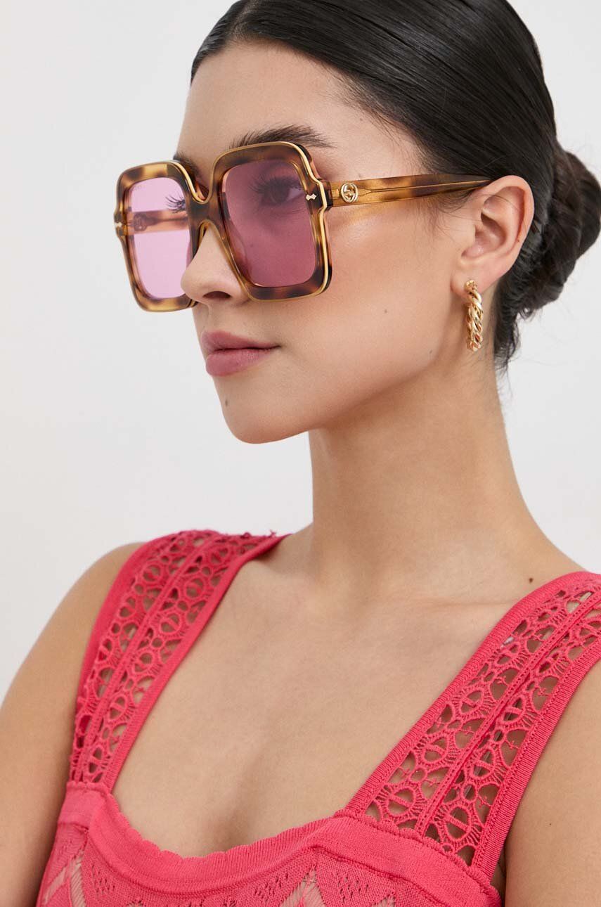 Gucci ochelari de soare GG1241S femei, culoarea maro