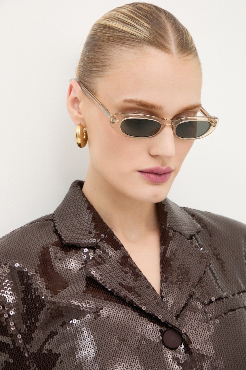 Levně Sluneční brýle Saint Laurent dámské, černá barva, SL 557 SHADE
