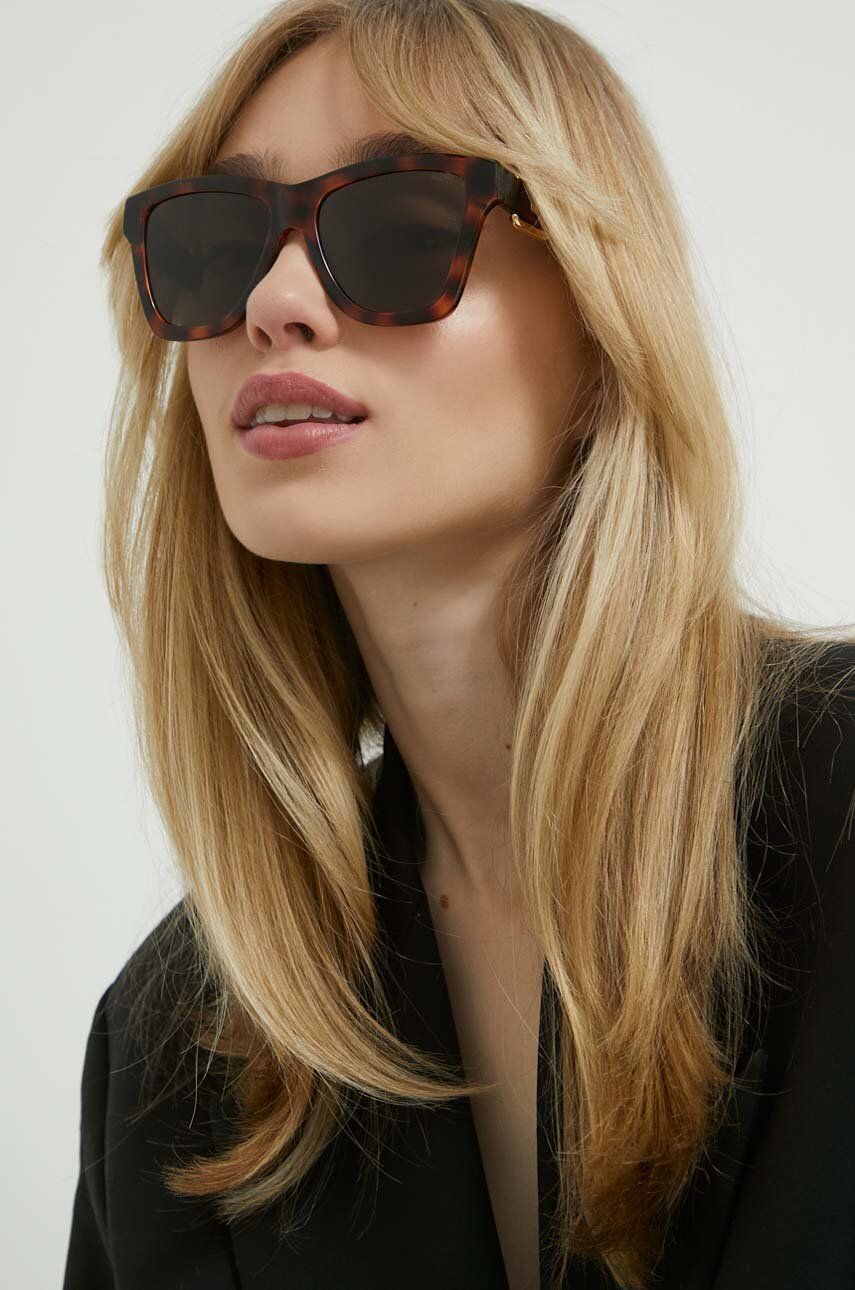 Slnečné okuliare Moschino dámske, hnedá farba