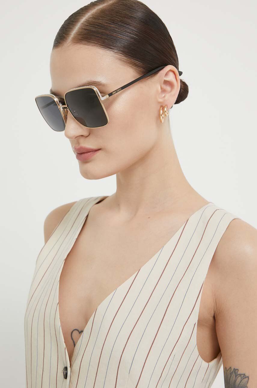 Jimmy Choo ochelari de soare femei, culoarea negru Accesorii imagine noua