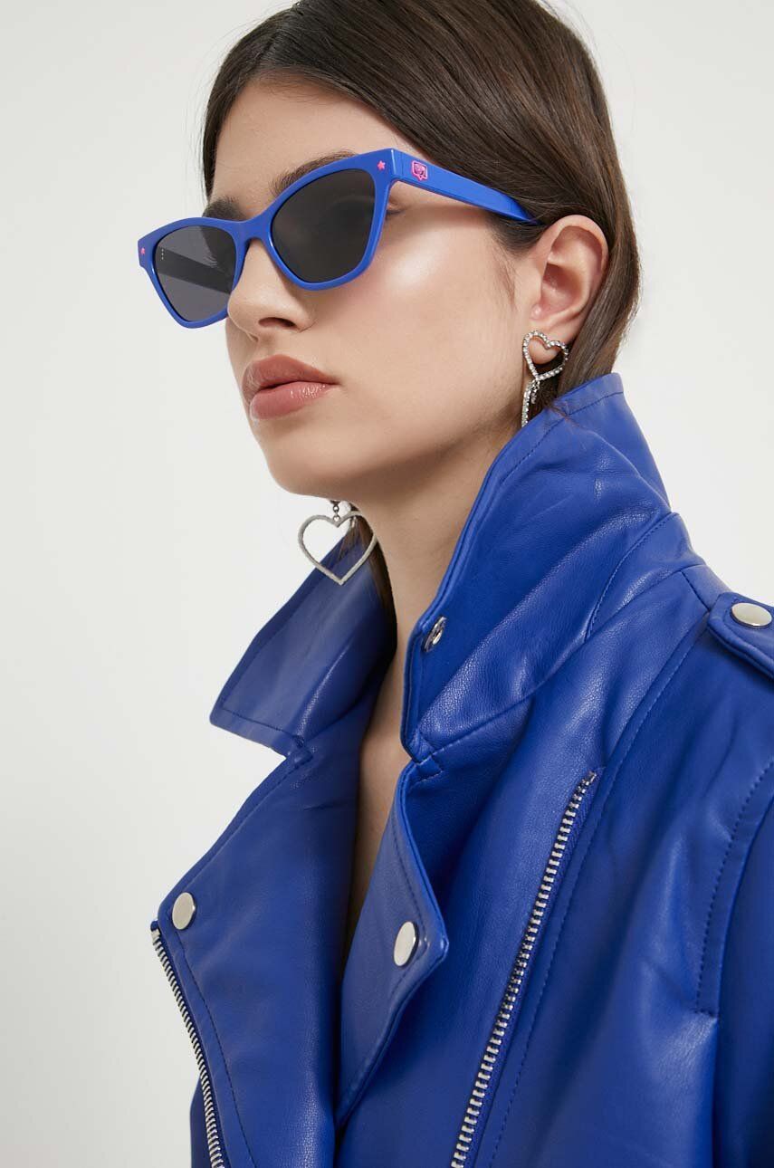 Chiara Ferragni ochelari de soare 1020/S femei, culoarea albastru marin