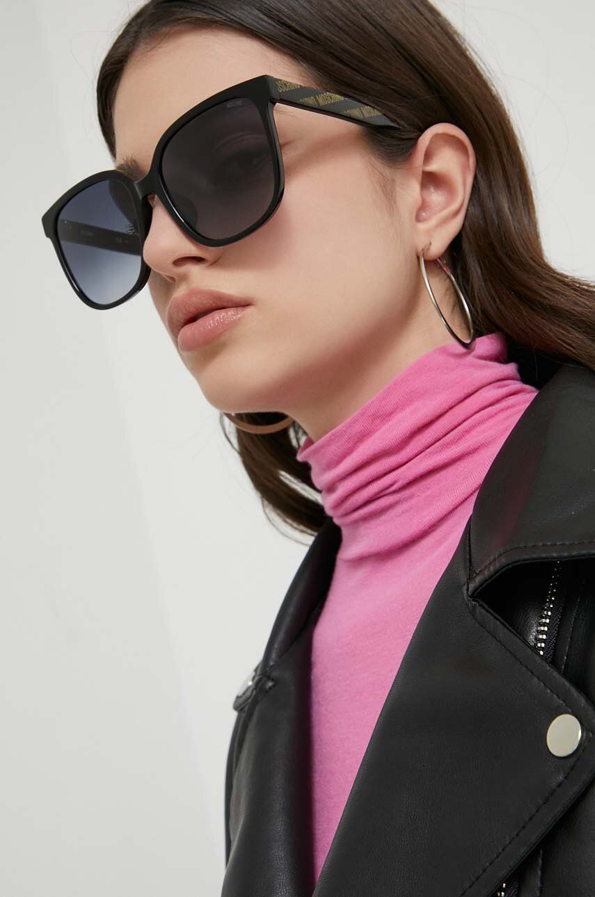 Moschino ochelari de soare femei, culoarea negru Accesorii