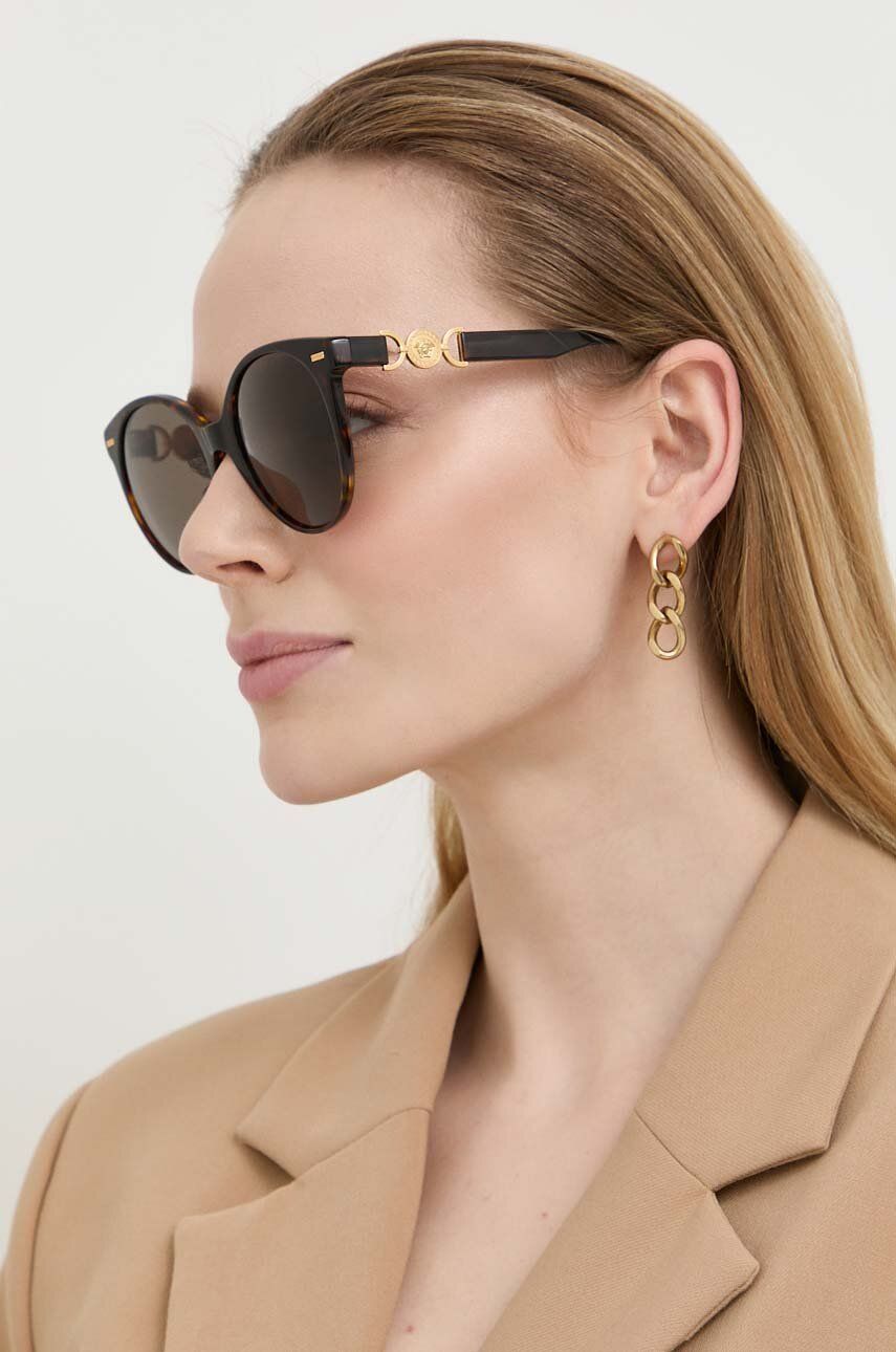 Versace ochelari de soare femei, culoarea maro