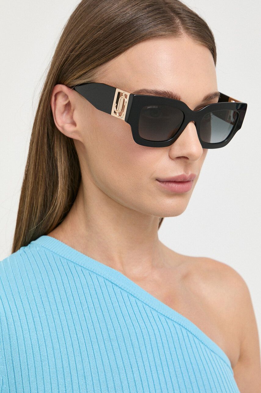 Jimmy Choo ochelari de soare Nena femei, culoarea negru Accesorii imagine noua