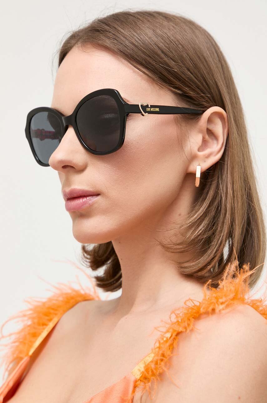 

Сонцезахисні окуляри Love Moschino жіночі колір чорний