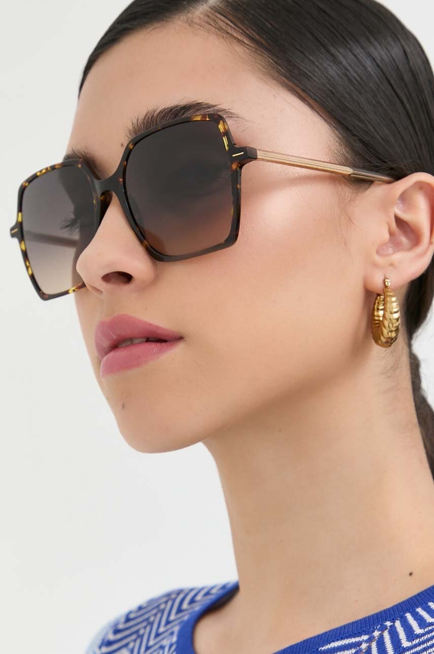 BOSS ochelari de soare femei, culoarea maro