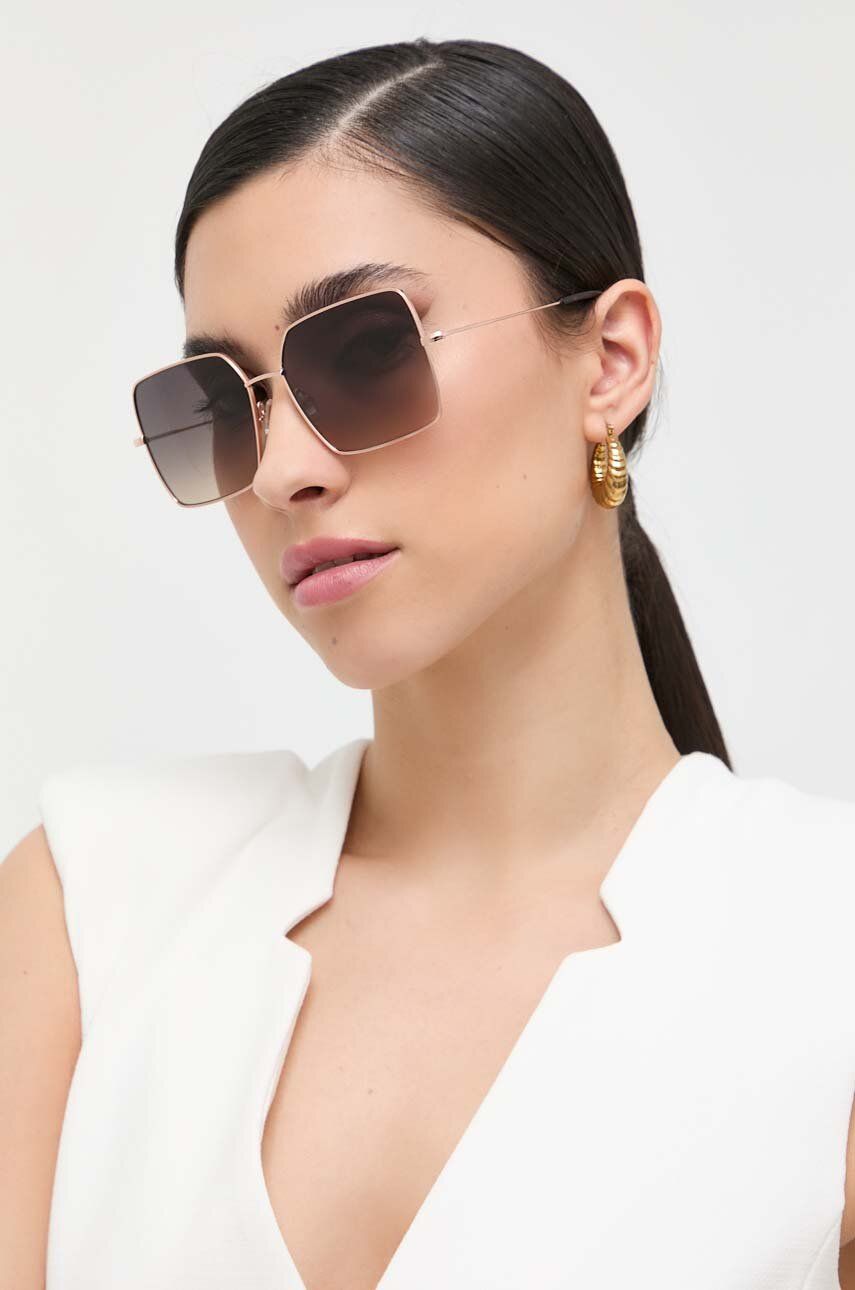 E-shop Sluneční brýle BOSS dámské, zlatá barva