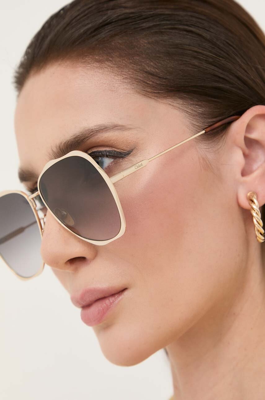 Γυαλιά ηλίου Chloé CH0183S χρώμα: χρυσαφί
