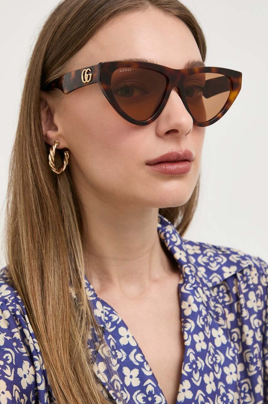 Gucci ochelari de soare femei, culoarea maro