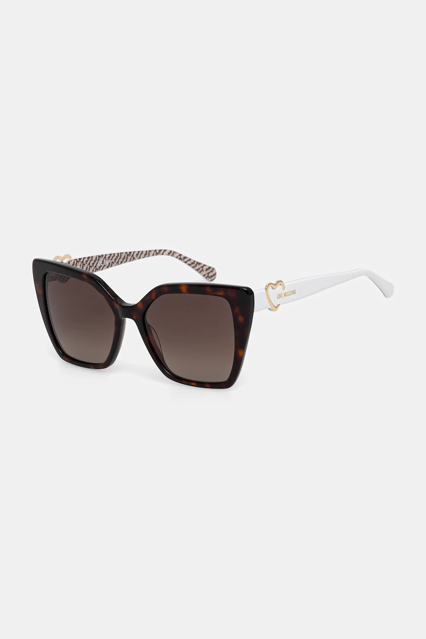 Love Moschino ochelari de soare culoarea alb