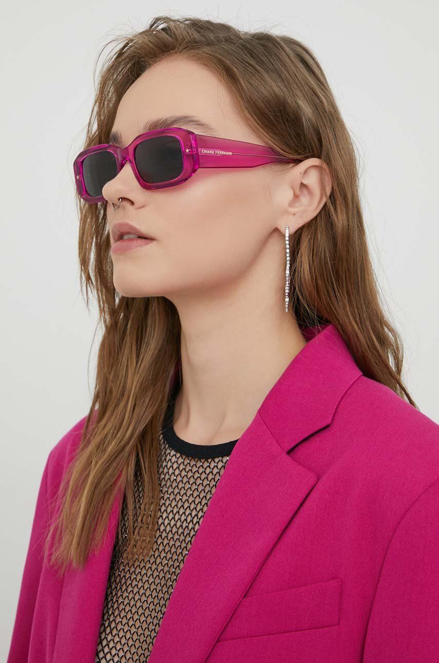Chiara Ferragni ochelari de soare femei, culoarea violet