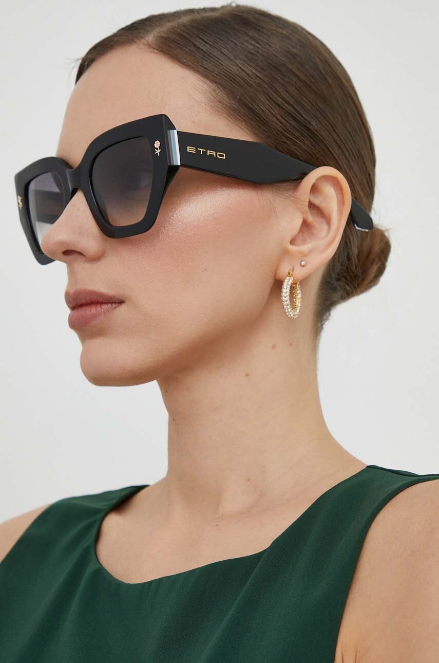 Γυαλιά ηλίου Etro χρώμα: μαύρο φωτογραφία