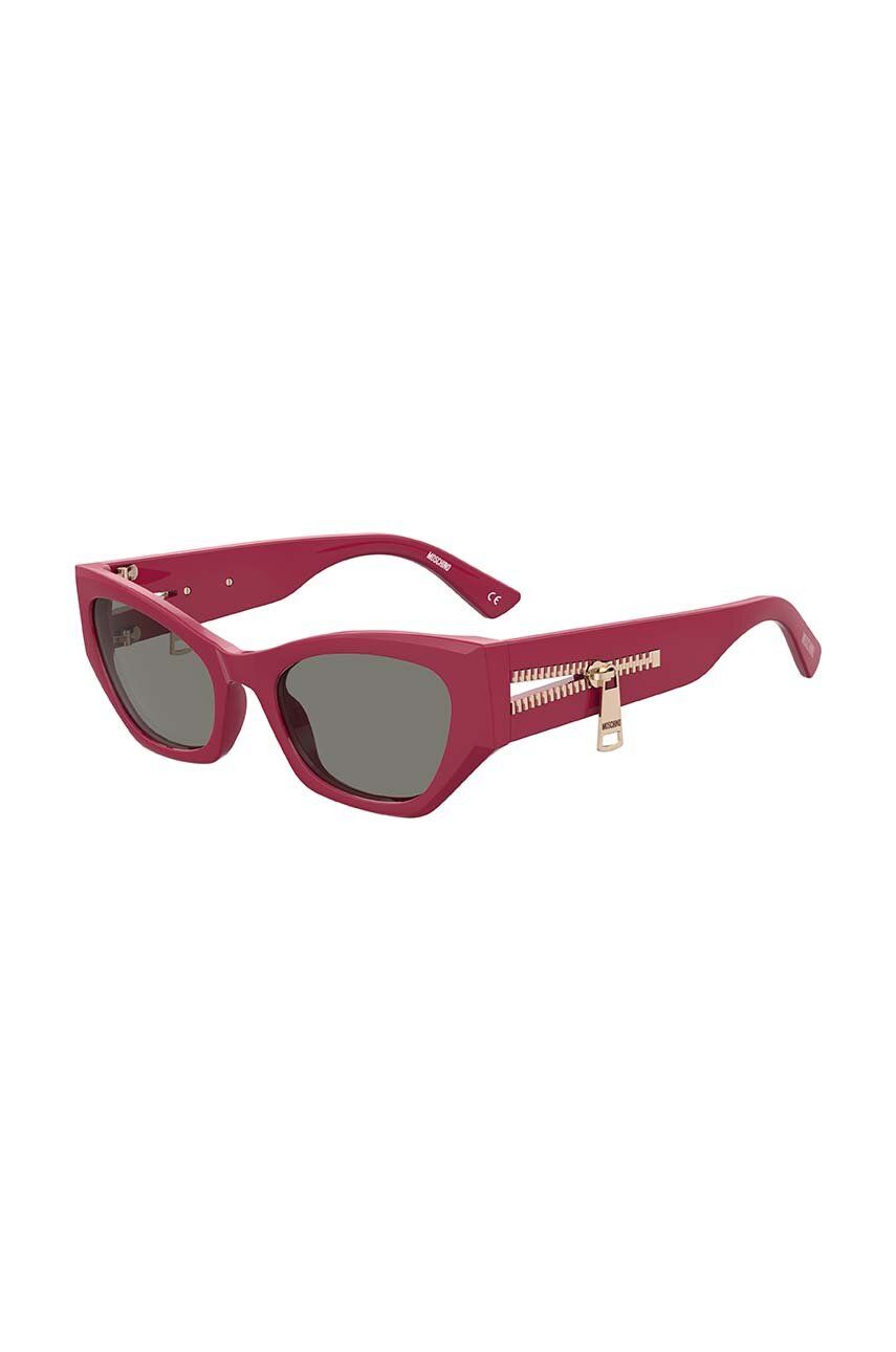 Moschino ochelari de soare femei, culoarea rosu