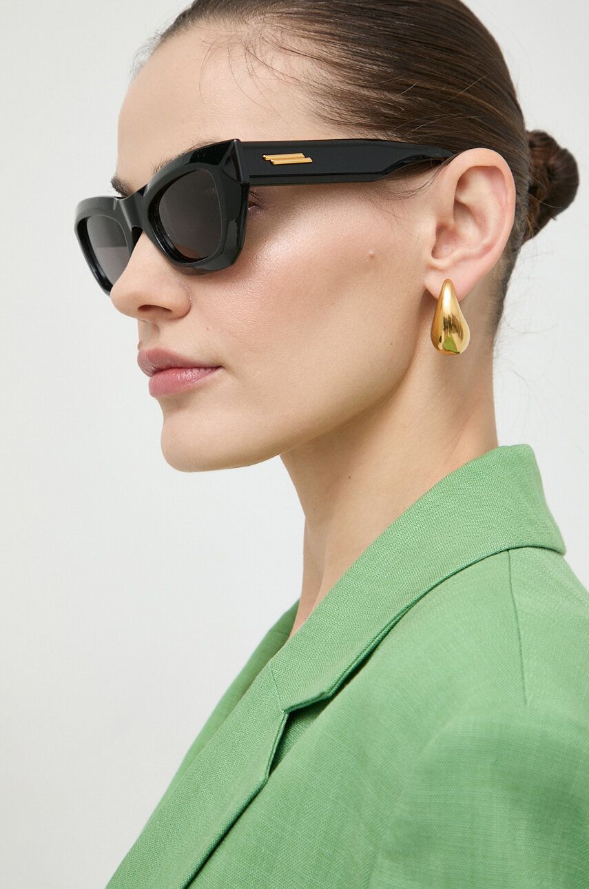 Bottega Veneta ochelari de soare femei, culoarea negru image9