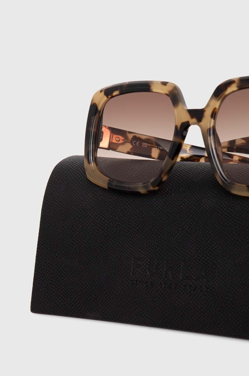 Γυαλιά ηλίου Furla χρώμα: καφέ, SFU709_540801 φωτογραφία