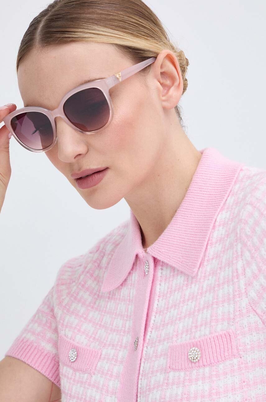 Levně Sluneční brýle Guess dámské, růžová barva, GU7877_5374T