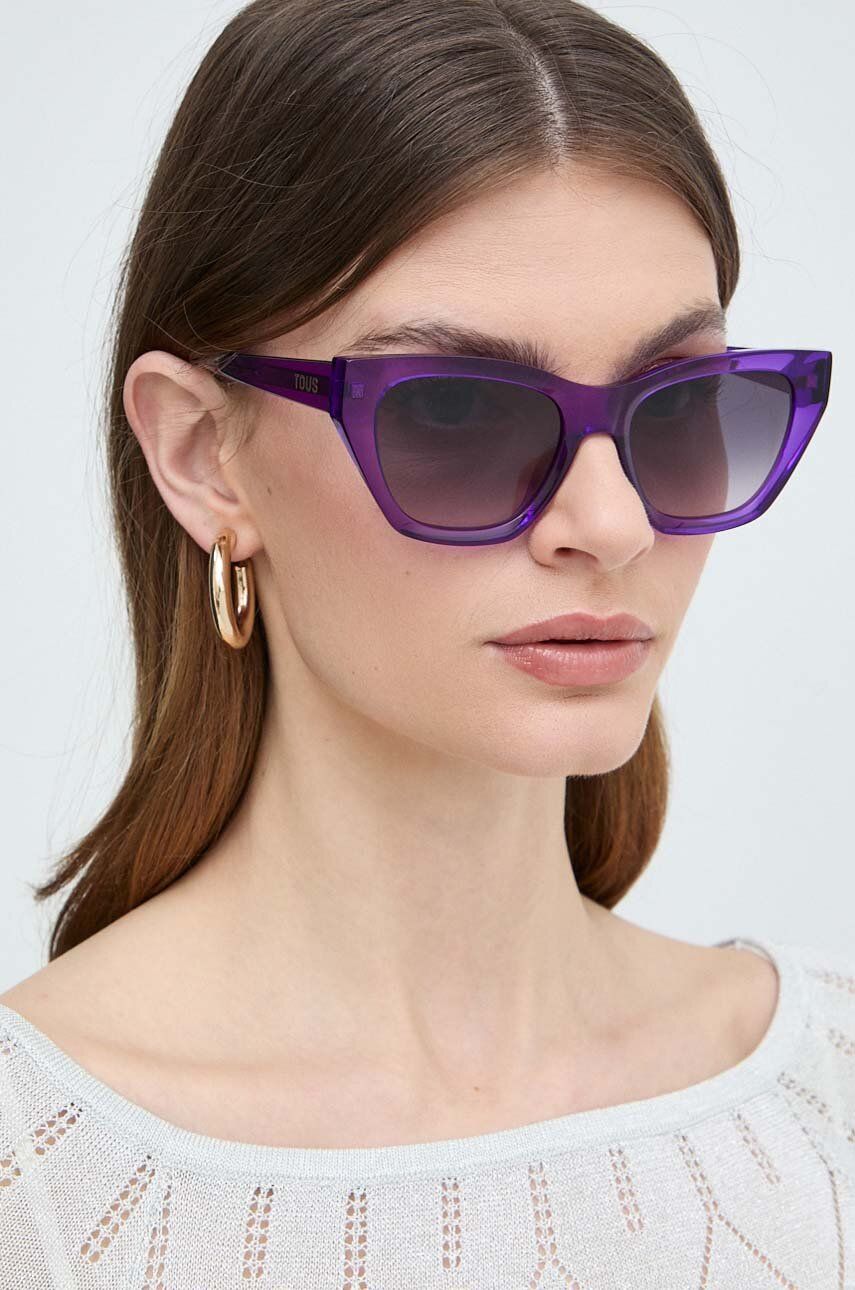 Tous ochelari de soare femei, culoarea violet, STOB85_5303GB