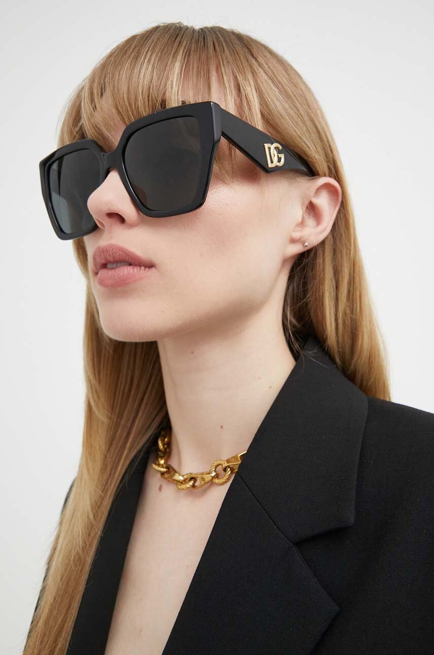 Сонцезахисні окуляри Dolce & Gabbana жіночі колір чорний 0DG4438 