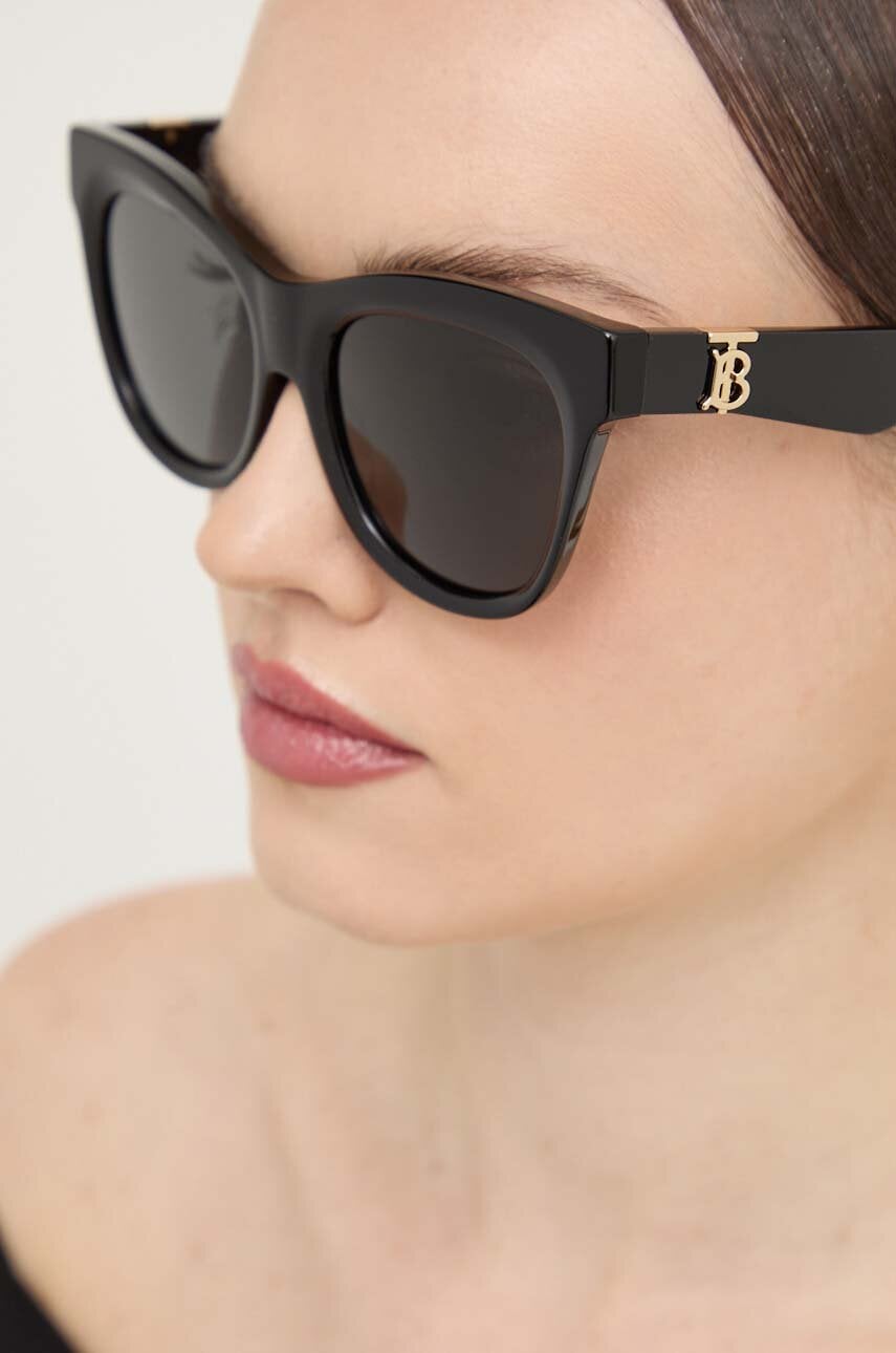 Burberry ochelari de soare femei, culoarea negru, 0BE4418