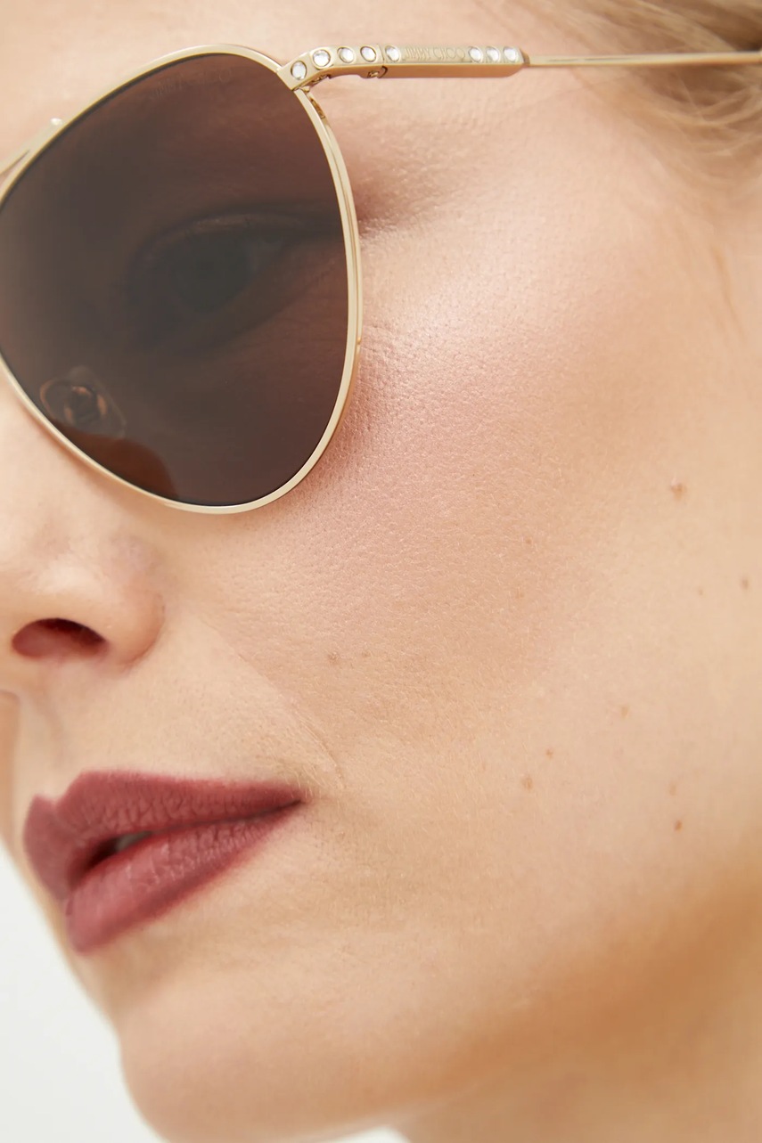 Γυαλιά ηλίου Jimmy Choo χρώμα: χρυσαφί, 0JC4002B φωτογραφία
