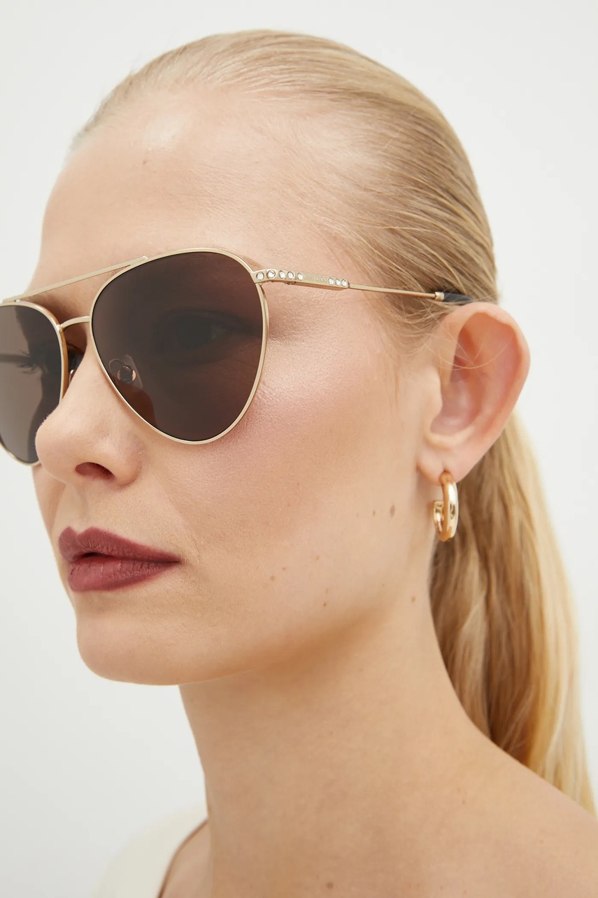Γυαλιά ηλίου Jimmy Choo χρώμα: χρυσαφί, 0JC4002B φωτογραφία