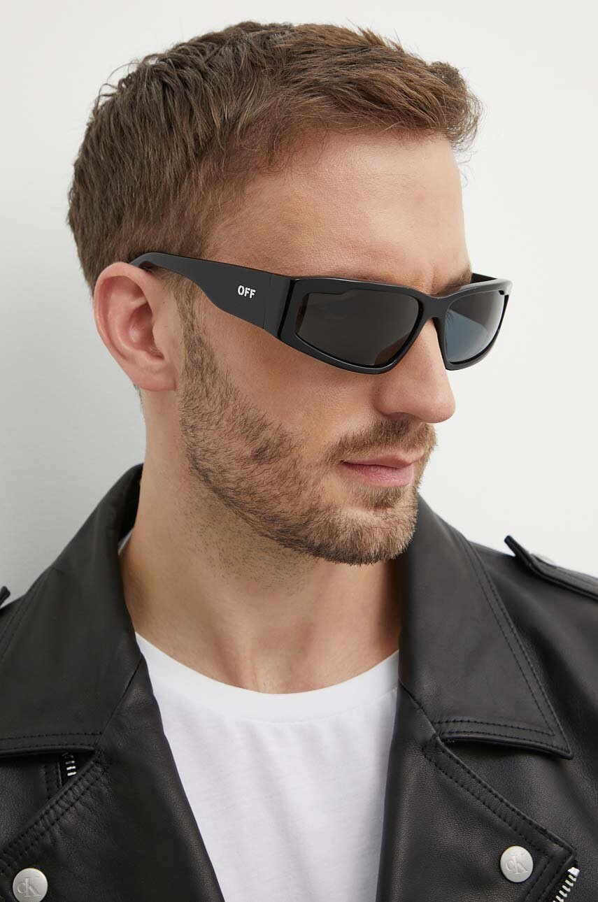 Γυαλιά ηλίου Off-White χρώμα: μαύρο, OERI118_641007 φωτογραφία