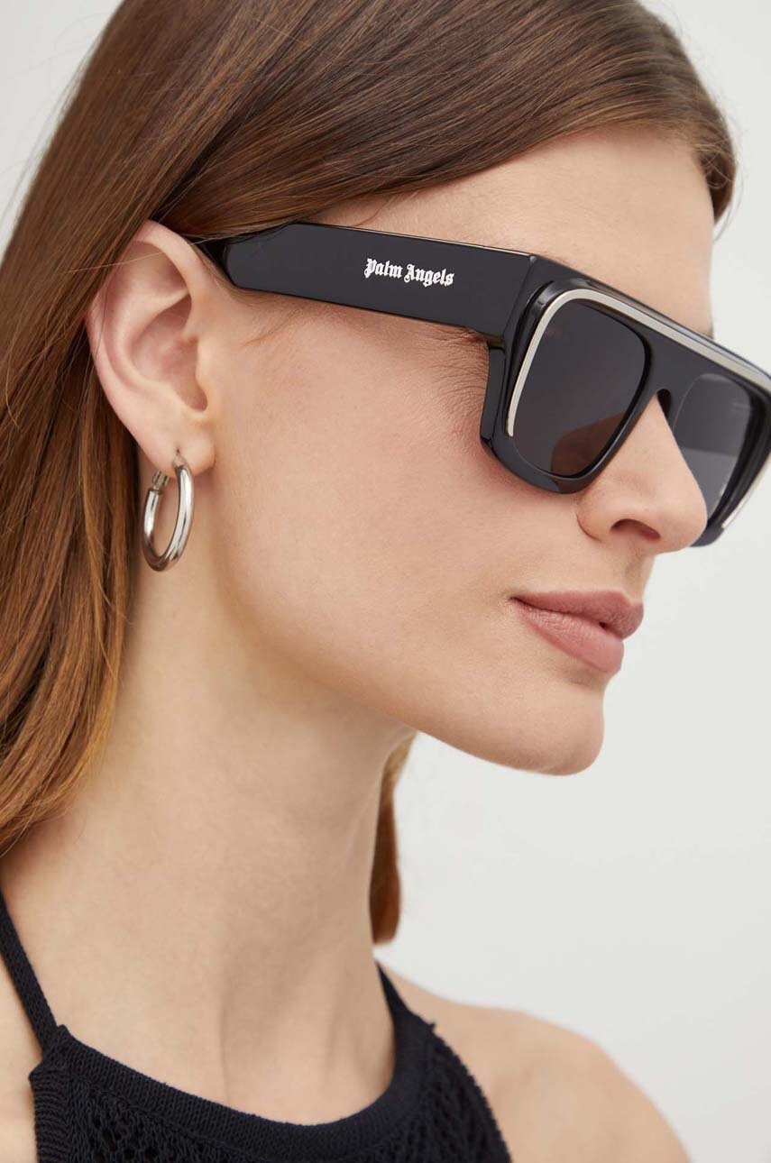 Γυαλιά ηλίου Palm Angels χρώμα: μαύρο, PERI061_521007 φωτογραφία
