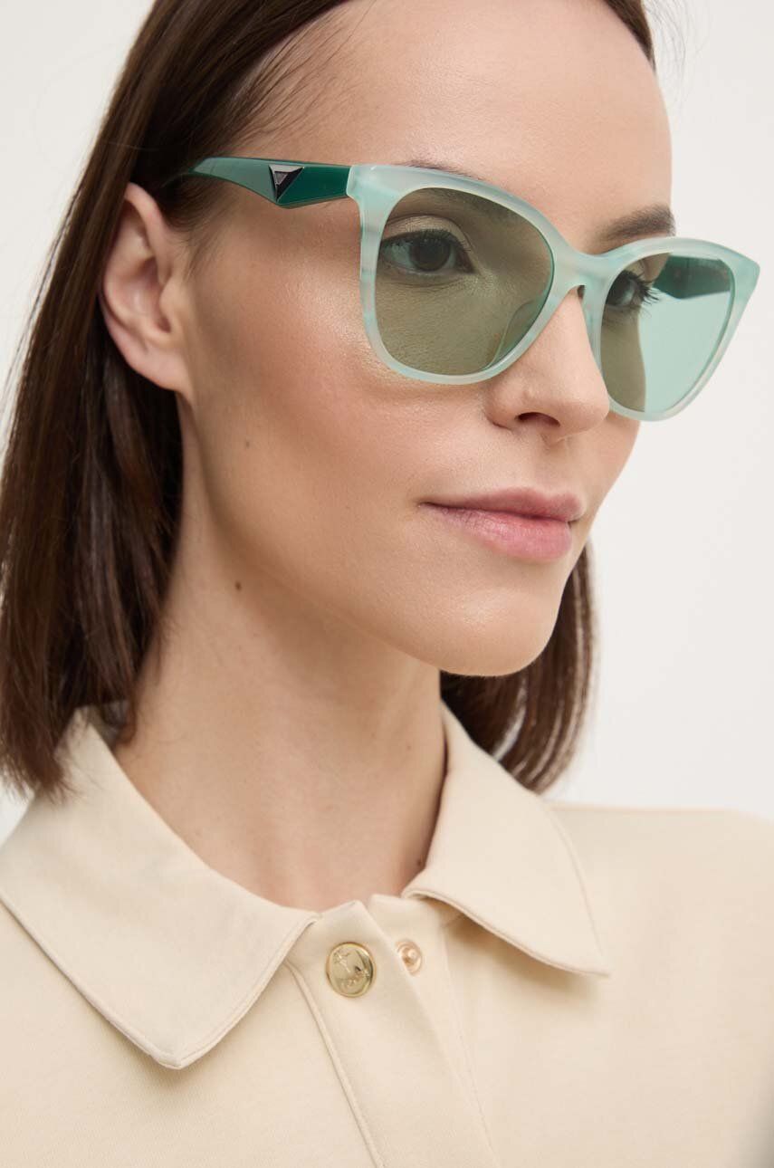Emporio Armani ochelari de soare femei, culoarea turcoaz