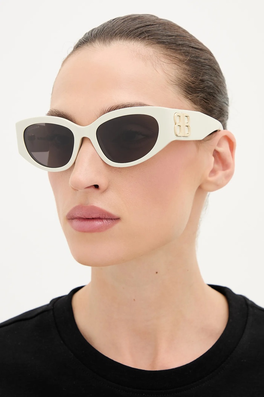 Balenciaga ochelari de soare femei, culoarea bej, BB0324SK