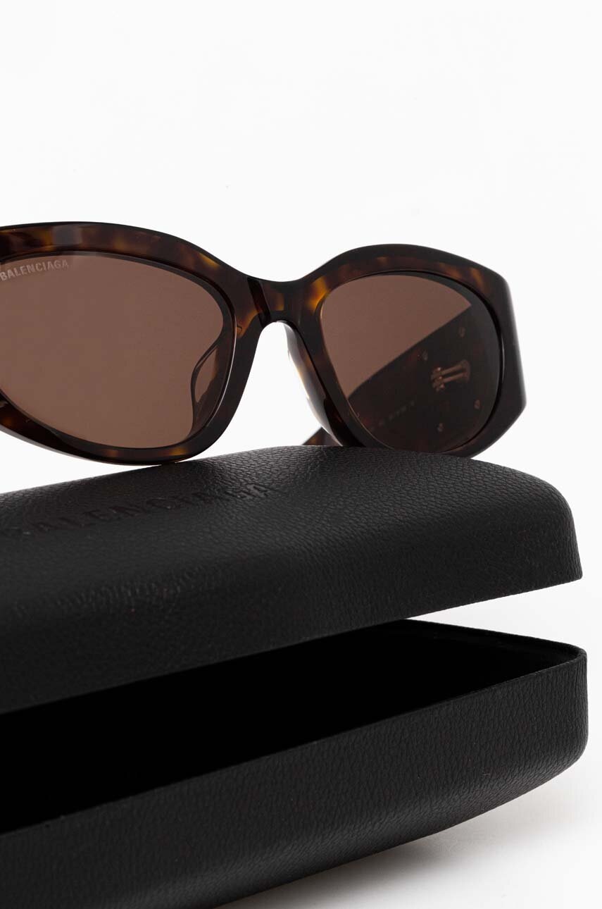 Γυαλιά ηλίου Balenciaga χρώμα: καφέ, BB0324SK φωτογραφία