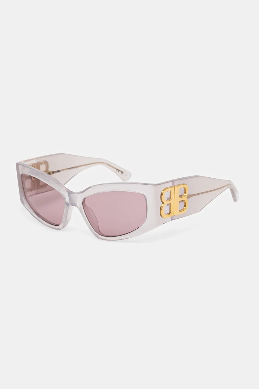 Balenciaga ochelari de soare femei, culoarea alb, BB0321S Balenciaga ochelari de soare femei, culoarea alb, BB0321S