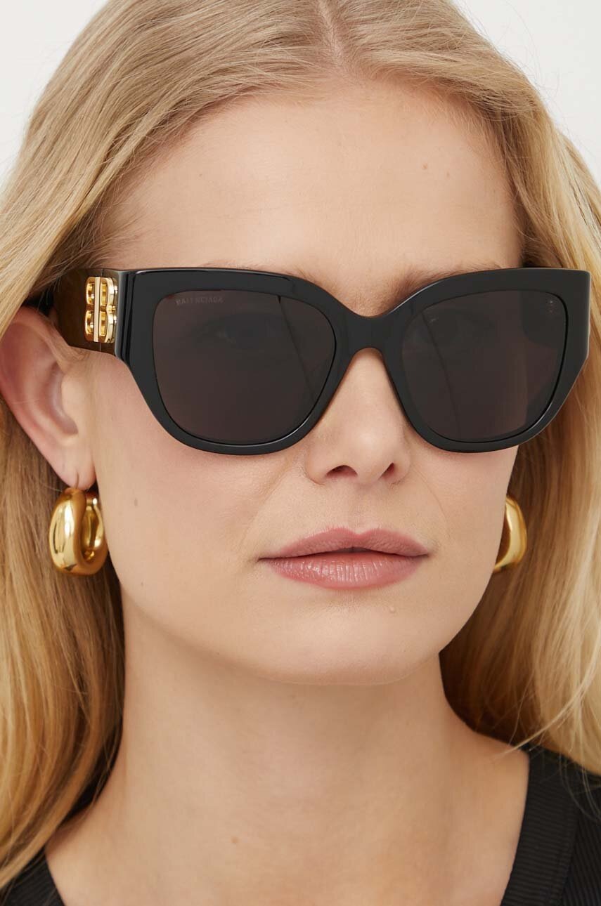 Γυαλιά ηλίου Balenciaga χρώμα: μαύρο, BB0323SK φωτογραφία