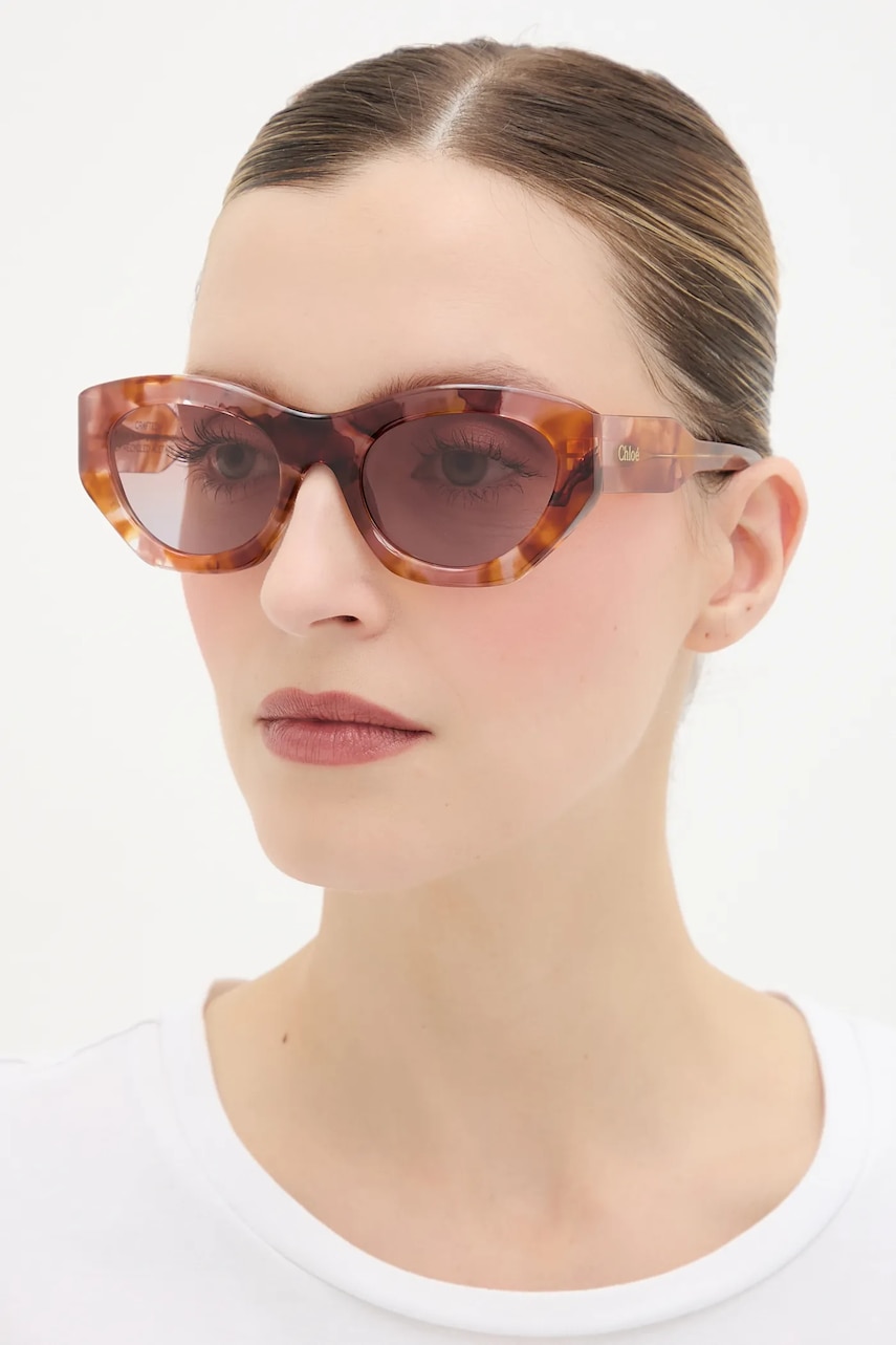 Chloé ochelari de soare culoarea maro, CH0220S