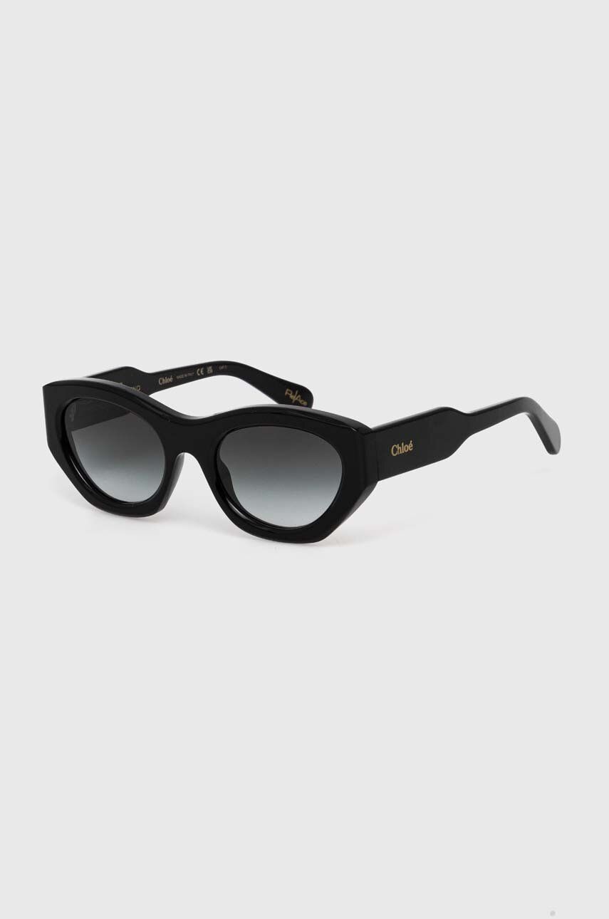 Chloé ochelari de soare femei, culoarea negru, CH0220S