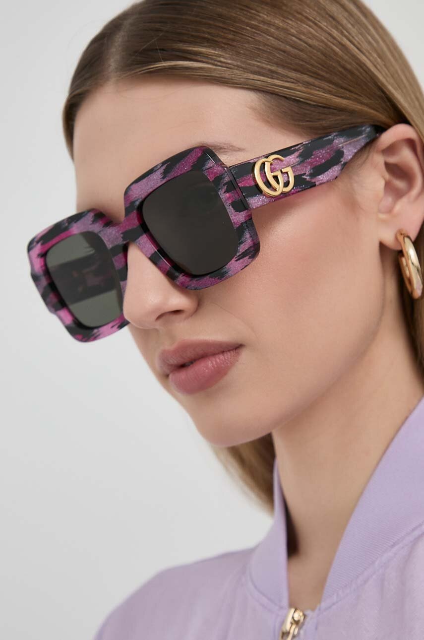 Gucci ochelari de soare femei, culoarea violet