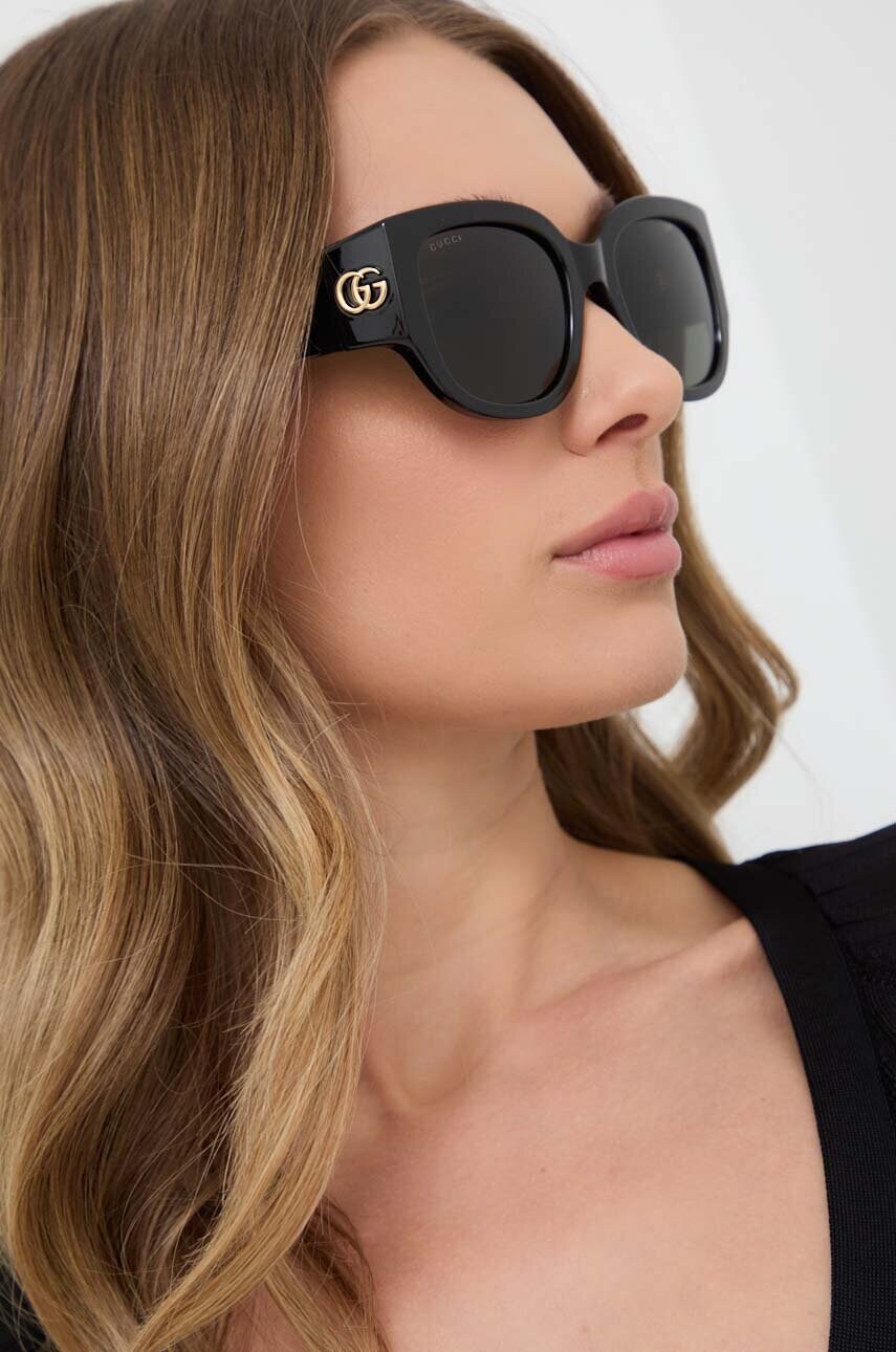 Gucci ochelari de soare femei, culoarea negru