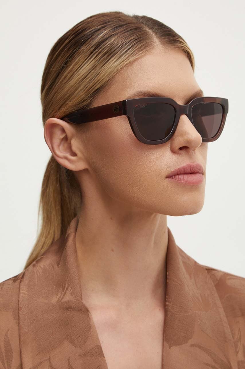 Gucci ochelari de soare femei, culoarea maro, GG1578S