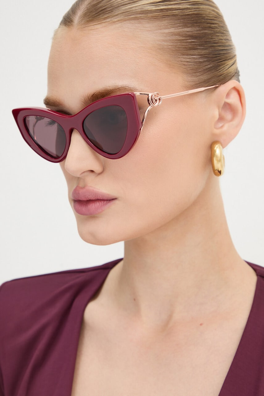 Gucci ochelari de soare femei, culoarea rosu, GG1565S
