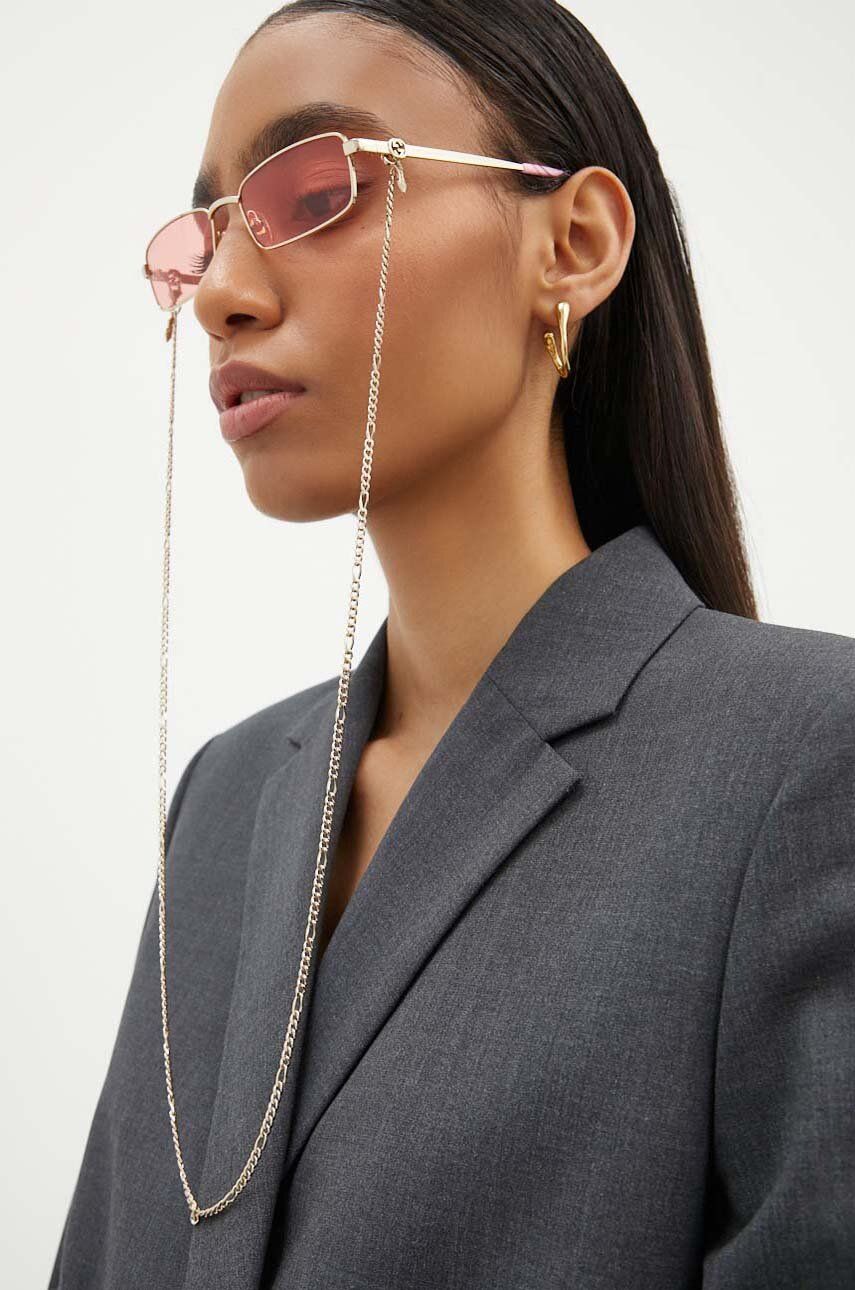 Gucci ochelari de soare femei, culoarea roz, GG1600S