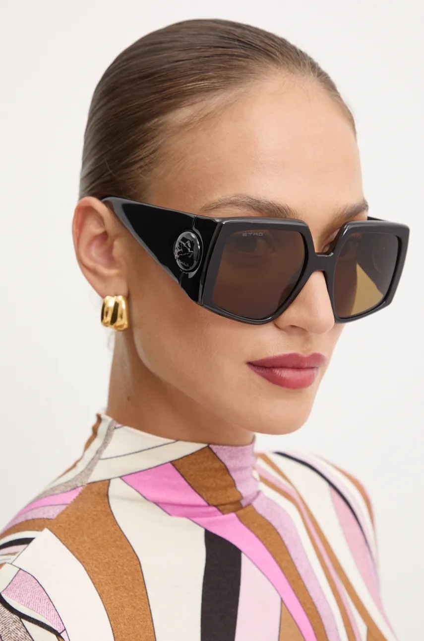 Etro ochelari de soare femei, culoarea negru, ETRO 0038/S