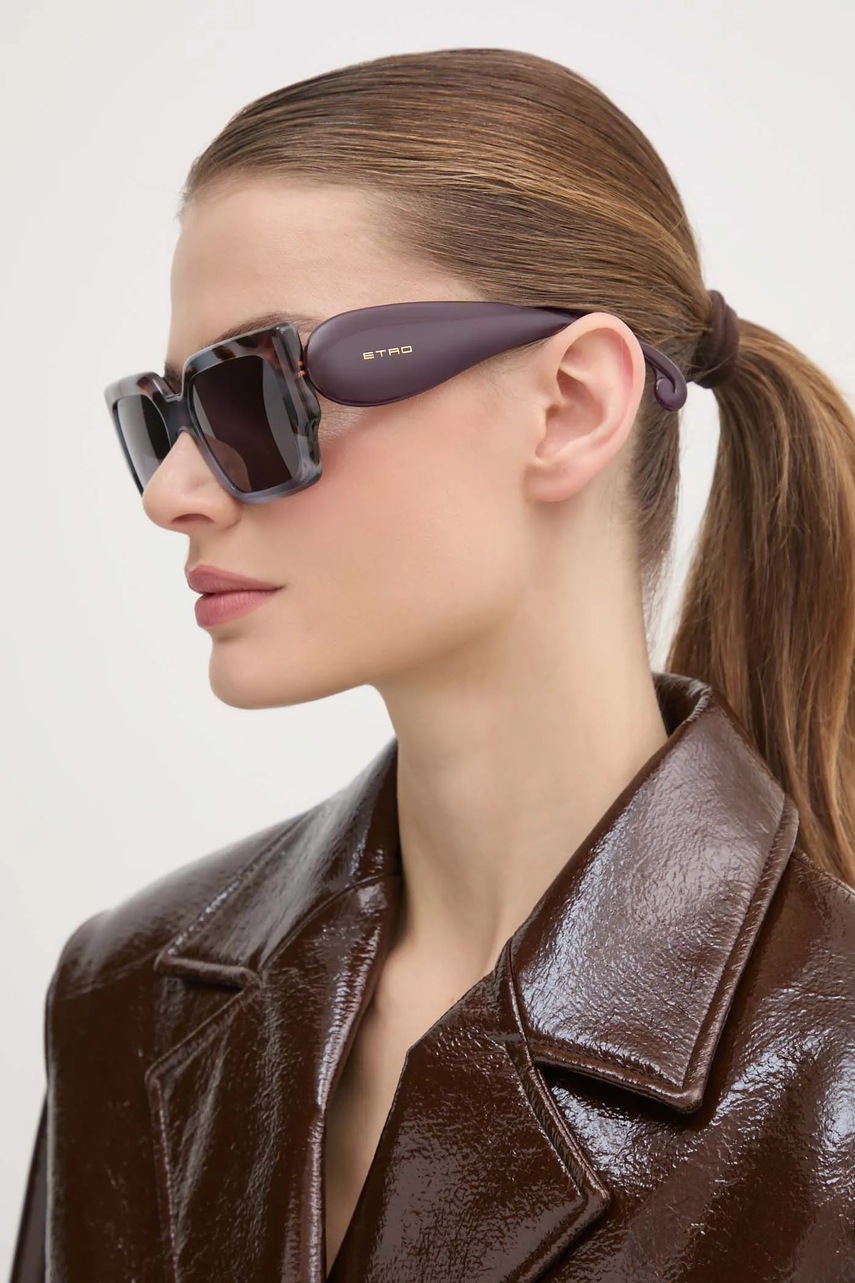 Etro ochelari de soare femei, culoarea violet, ETRO 0056/S